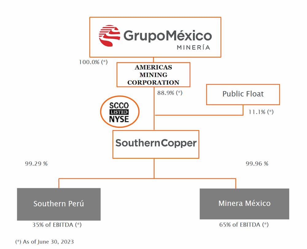 Southern Copper Unternehmensstruktur