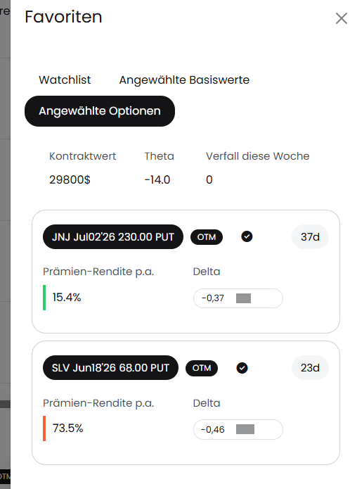 ezzy angewähle Optionen